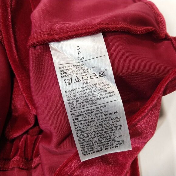 Old Navy Waist Defined Velvet Peplum Top Size S NWT Puff Sleeve Pink Stretch - Picture 7 of 8